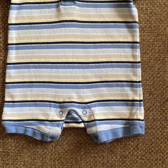 Old Navy Stripe Polo Romper 0-3 Months - Picture 3 of 6
